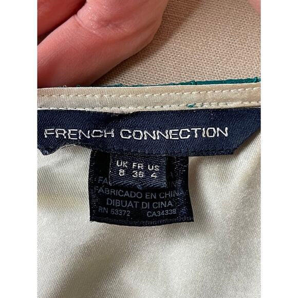 French Connection Green Lace 3/4 Sleeve Women's Size 4 - Picture 4 of 7